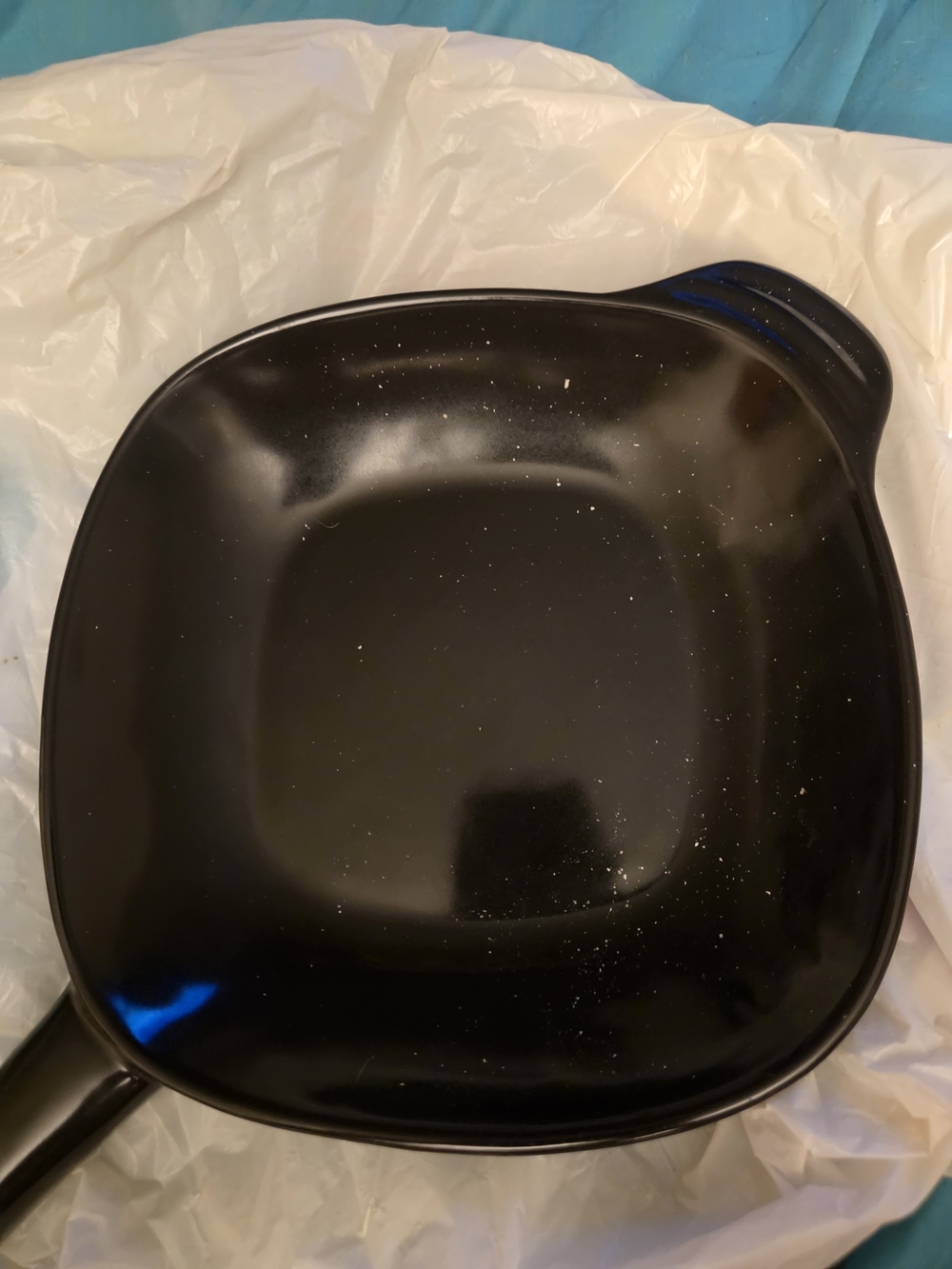 Black Ceramic Square Serving Dish with Handle - Home Kitchen